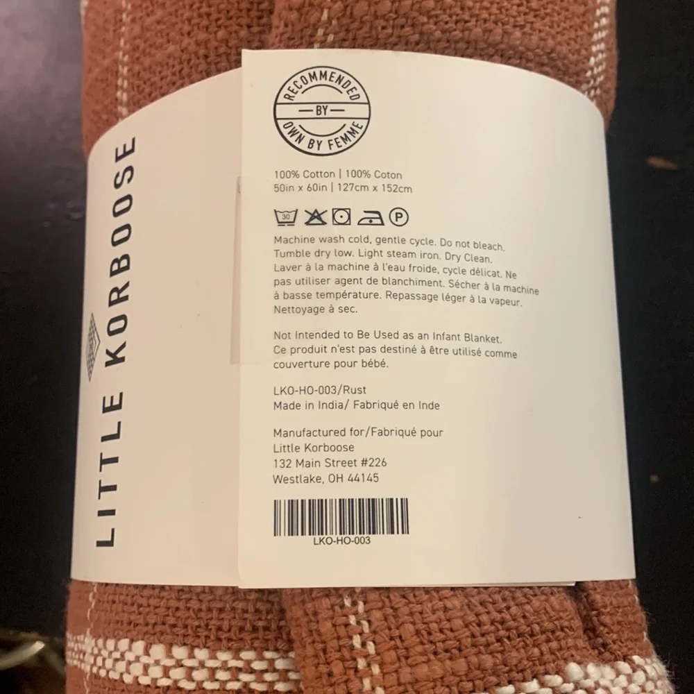 Rust color throw blanket - Picture 3 of 3